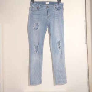 Hudson Women's Mid-Rise Distressed Slim Light Wash Jeans